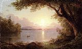 Frederic Edwin Church - Landscape in the Adirondacks painting